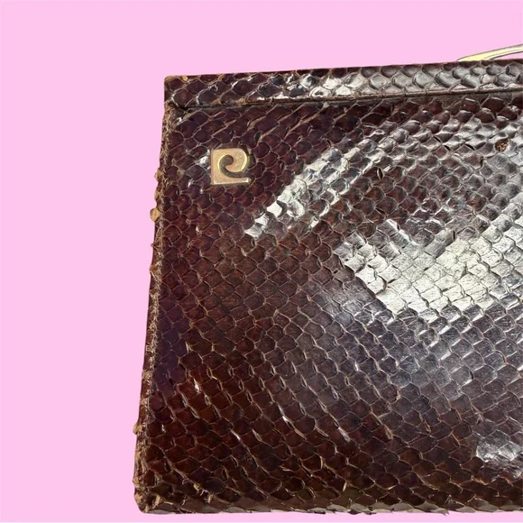 Vintage 1970’s Pierre Cardin snakeskin leather clutch purse. - Picture 4 of 5